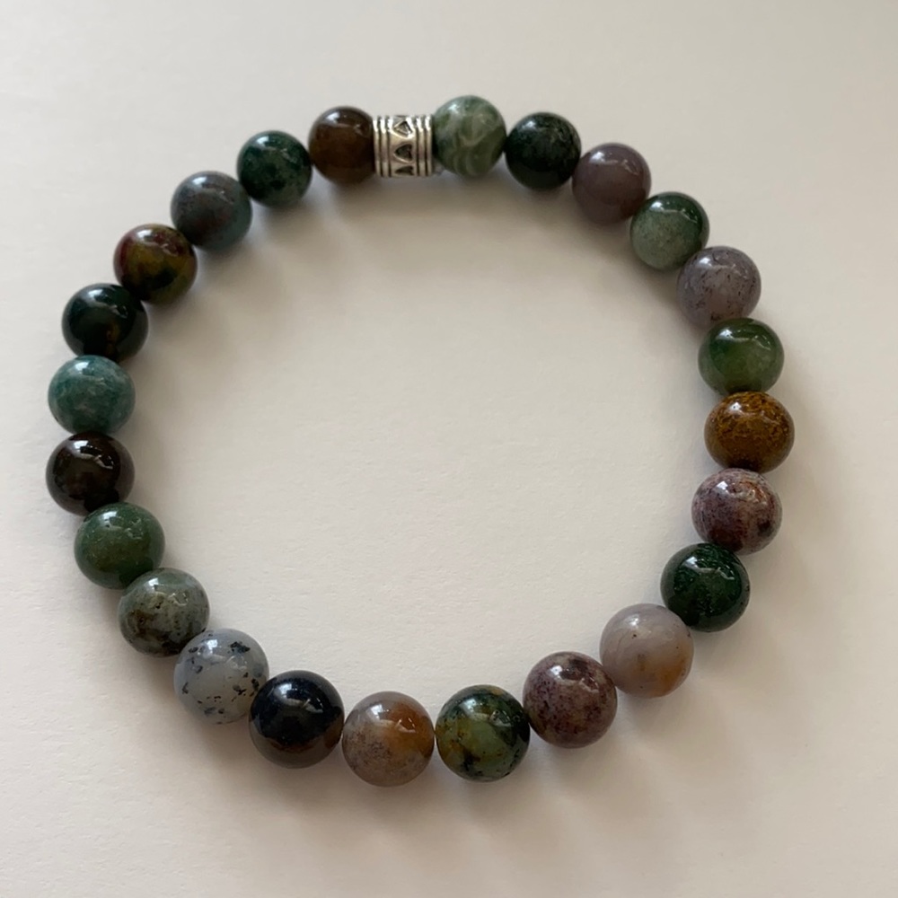 Gorgeous Real Indian Agate Gemstone Bracelet